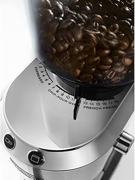 DeLonghi Dedica Coffee Grinder Dual Voltage Silver with LCD