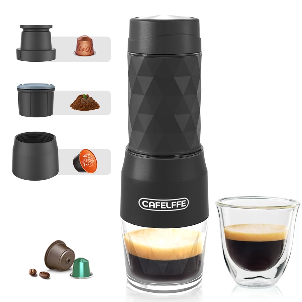 Portable Espresso Maker 18 Bar Pressure - Mini Manually Operated Travel Coffee Maker