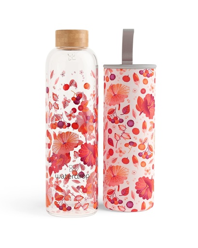 Waterdrop Glass Bottle - 400ml Purple
